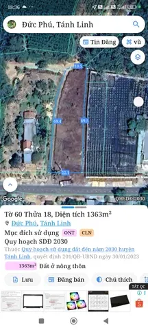 Bán đất 1363m² ngang 22m giá 3.45 tỷ Xã Nghị Đức