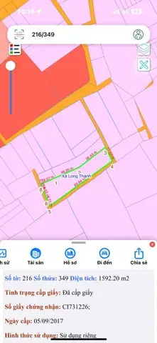 Bán đất 2945m² ngang 86m giá 13 tỷ Xã Long Thành