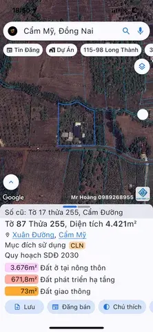 Bán nhà 4420.6m² ngang 64m giá 13.5 tỷ Xã Xuân Đường