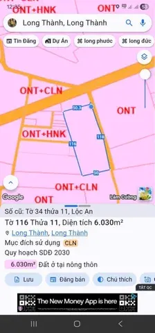 Đất cạnh khu dân cư sân bay long thành. Lộc an