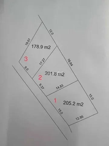 Bán đất 205m² full thổ cư ngang 15m giá 265 triệu tại Xã Trà Giang
