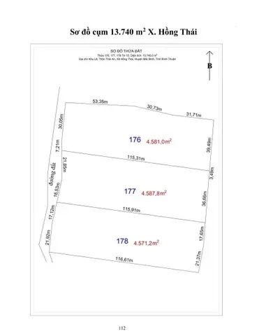 16. Cụm 13.740 m2 X. Hồng Thái Vị trí đất : Link THÔNG TIN LÔ ĐẤT ● Hướng: Tây. ● Pháp lý: Sổ hồng riêng.