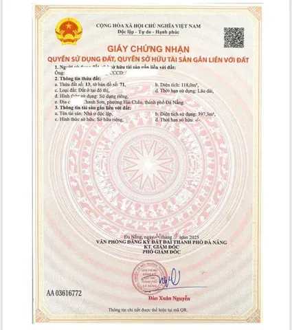 Bán gấp nhà MT đường thanh sơn- hải châu- đà nẵng
