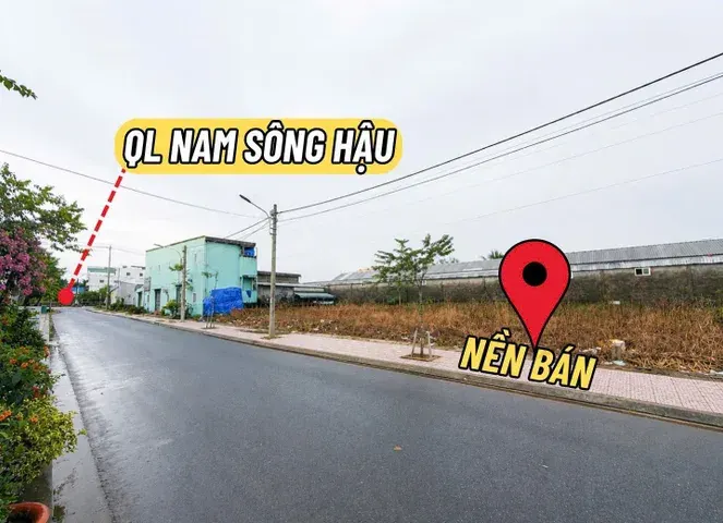 Nền trục chính KDC chợ mái dầm - thuận tiện kinh doanh mua bán