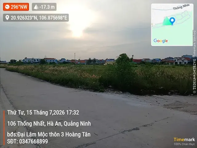 Bán Đất 100m2 có sẵn 100 m2 thổ cư giá 3.7 tỷ tại - Chọn - Phường Tân An Thị xã Quảng Yên Quảng Ninh