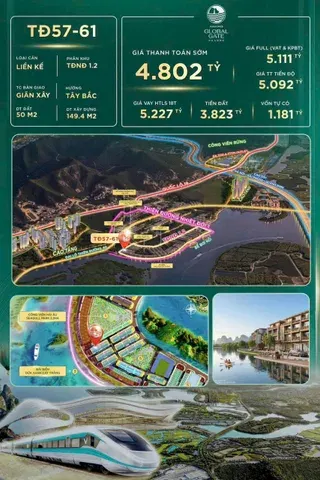 Liền kề giãn xây 50M² – sát đại lộ 40M, gần biển – vốn chỉ từ 1,18 tỷ