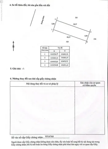 Bán Đất 91.9m2 có sẵn 91.9 m2 thổ cư giá 950 triệu tại Phường 5 Thành phố Vĩnh Long Vĩnh Long