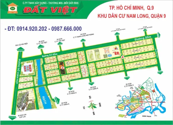 Bán 1 số lô đất thuộc dự án Nam Long, phường Phước Long B, Quận 9, chính chủ, sổ đỏ