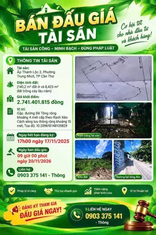 Bán Đất 7107m2 có sẵn 140.1 m2 thổ cư giá 2.74 tỷ tại Xã Trung An Huyện Cờ Đỏ Cần Thơ