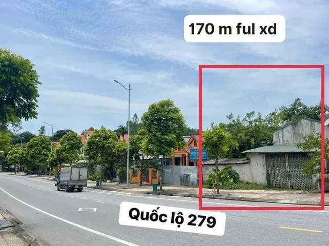 Đất mặt đường QL279 khu trới 2 hoành bồ