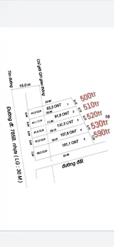 Bán bán đất thổ cư 135m² , giá 510 triệu tại, Xã Tân Hội, Huyện Tân Châu, Tây Ninh