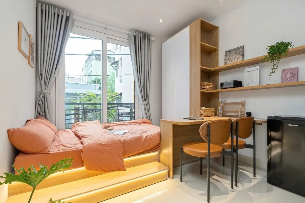 Cho thuê căn studio phùng văn cung phú nhuận, cửa sổ thoáng mát mẻ, gần phố ẩm thực phan xích long