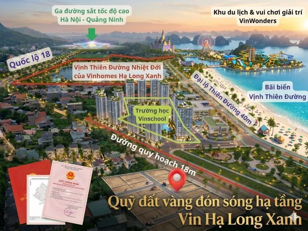 Bán đất đại yên, hạ long, 75m², sổ hồng sẵn, gần vin hạ long xanh – 2,6 tỷ