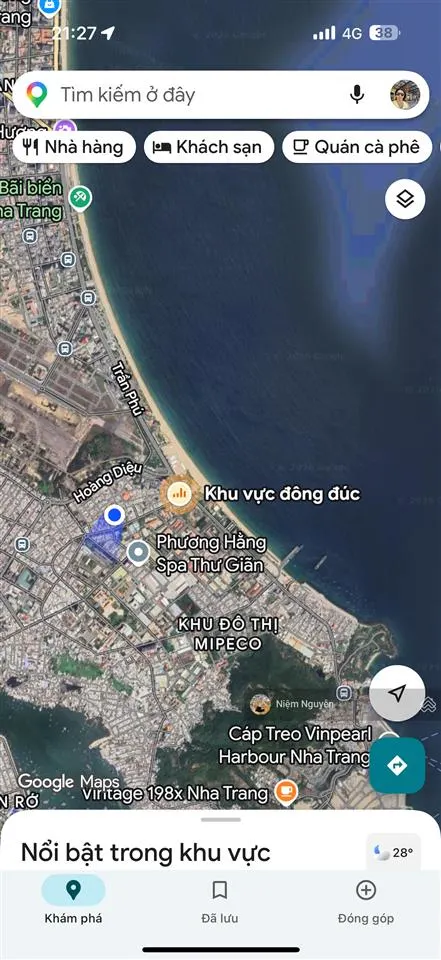 Bán đất tặng nhà cách biển 600m hẻm ô tô đường hoàng diệu nha trang 0935 165