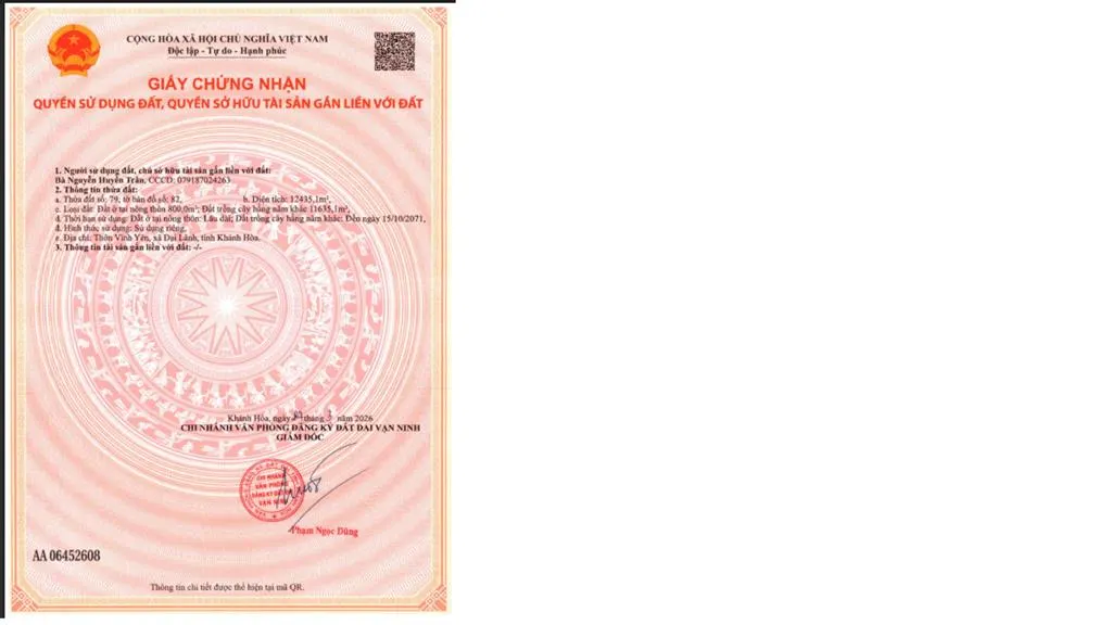 Bán đất tại thửa đất số 79, vĩnh yên, 3 triệu vnd/m2, tổng 12.435 m2 thổ cư 800 m2
