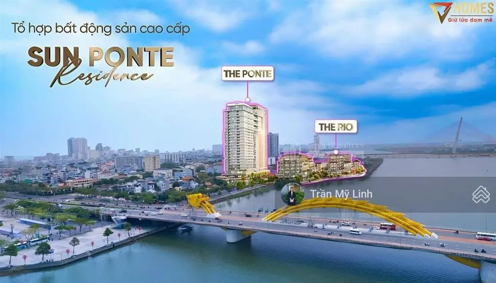 Bán lại căn hướng đông khối đế 2 tầng ngay sảnh căn hộ sun ponte chỉ 16,5 tỷ. 0905 956