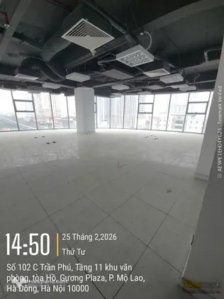 Cho thuê văn phòng tòa Hồ Gươm Plaza - Trần Phú - Hà Đông. Diện tích: 200m2, 220k/m2/th