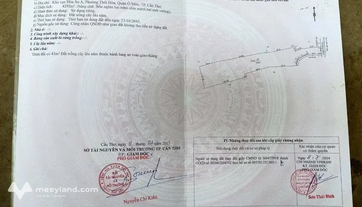 Miền Tây sông nước, đất vàng 4292m2 ven sông Hậu, sổ đỏ sẵn sàng