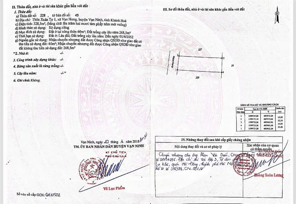 Bán đất mặt tiền đường nhựa xuân tự 1, vạn hưng, vạn ninh, khánh hòa chỉ 23,5 triệu/m²