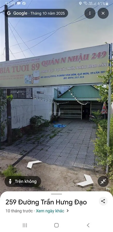 Bán đất thổ cư mặt tiền trần hưng đạo, phường châu văn liêm