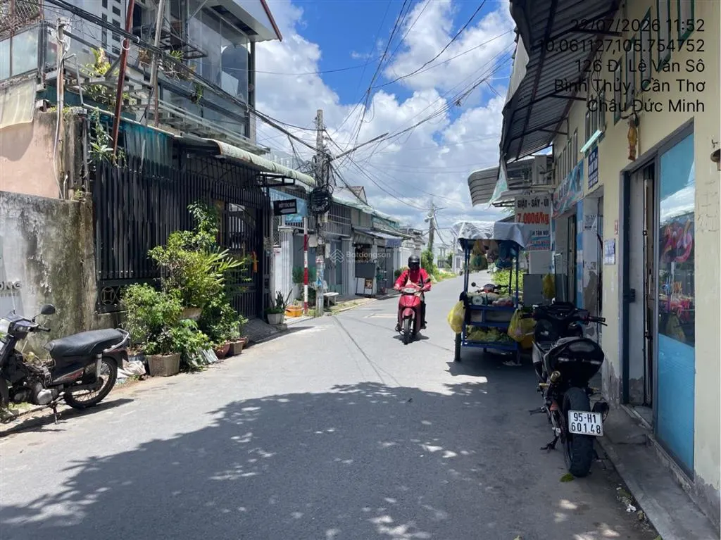 Bán thửa đất 167 tờ bản đồ 75, đường lê văn sô, khu vực 2, phường an thới, quận bình thủy, cần thơ