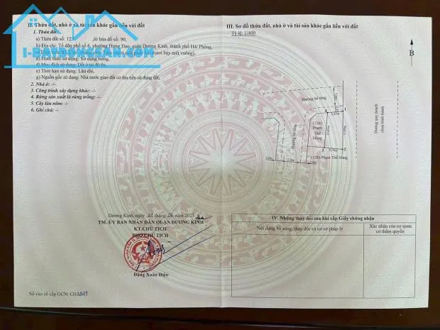 Bán đất đấu giá Phương Lung - Hưng Đạo - Dương Kinh - Hải Phòng ( lô N2-1 )