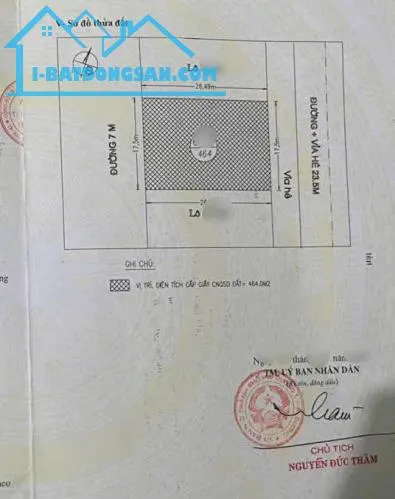 Bán lô đất thương mại sản xuất mặt đường Phạm Hùng, TP HD, 464m2, mt 17.5m, 2x tỷ