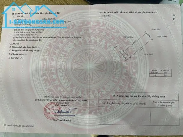 Bán lô đất Tuyến 2 đường Vũ Hộ - Hải Thành - Dương Kinh - Hải Phòng