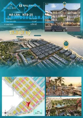 Bán liền kề vinhomes pearl bay – khu ngọc trai NT8-25 63M² cách biển 28M 4 tầng