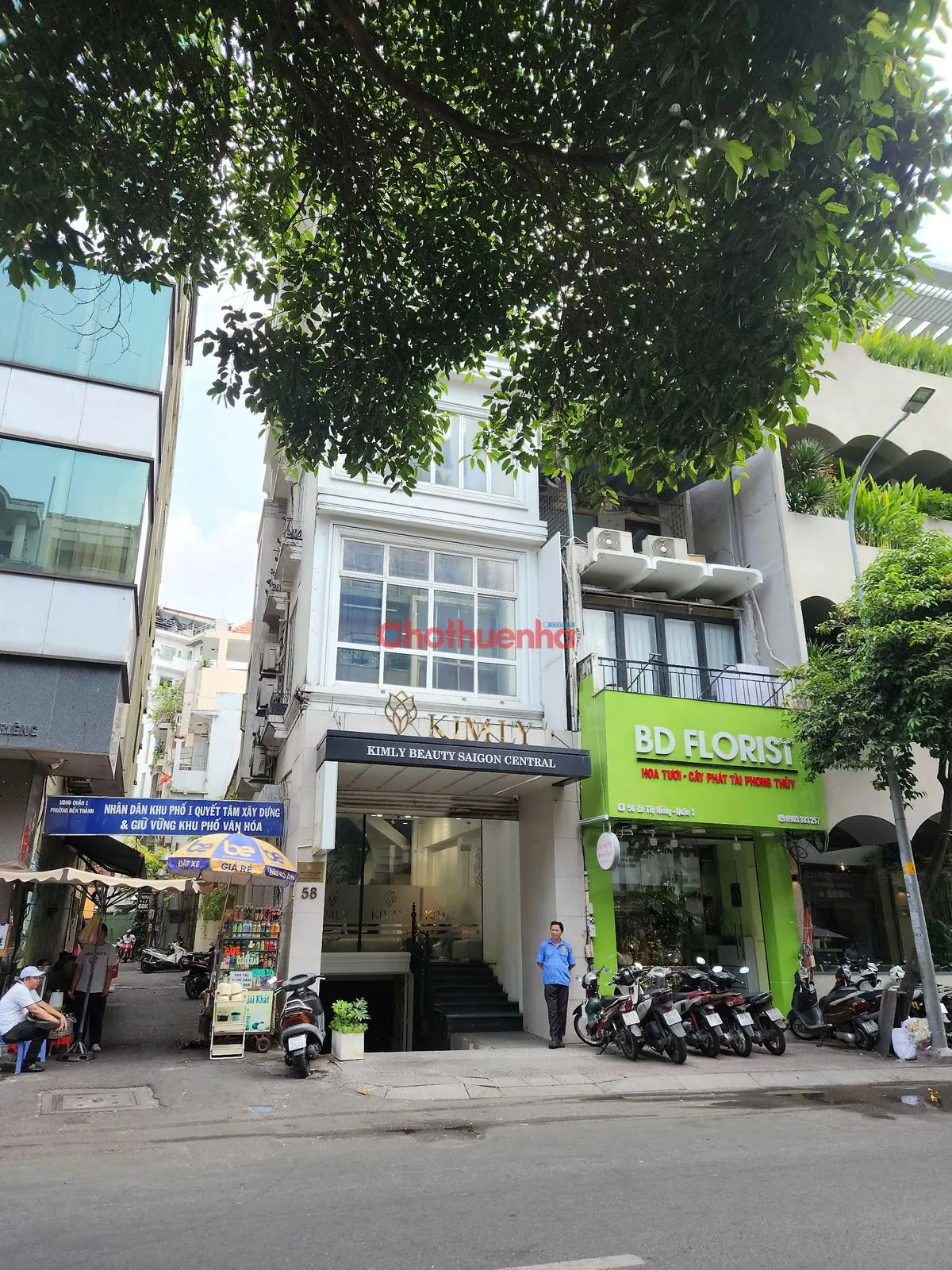 Cho thuê nhà mặt tiền 58 lê thị riêng – P. bến thành, quận 1