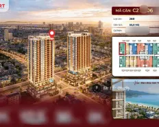 Căn góc 2PN tầng cao view Biển, Sơn Trà - Diện tích 53m2 - Giá 6,2 tỷ