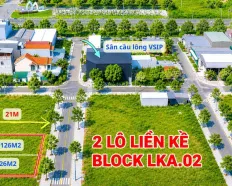 2 lô liền kề 252m² đất nằm giữa khu vực đang có hoạt động kinh doanh!