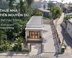 Cho thuê nhà cấp 4 Quảng Ngãi 198m2 lô góc mặt tiền đường Nguyễn Du giá rẻ, giá 7,5 triệu/tháng