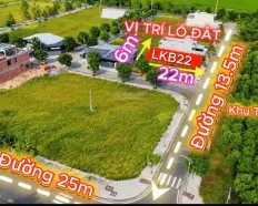Đất đối diện trường học, đường to rộng thoáng tại Khu Dịch Vụ Hỗn Hợp VSIP, hướng Nam.