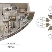 Cắt lỗ căn 2PN diện tích 73m2 chuyển nhượng hàng mua trực tiếp CĐT giá 92tr/m2 thu về