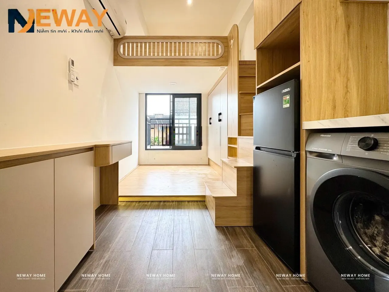 Duplex ban công, thiết kế 2 không gian ngủ - full nội thất | Nhà mới xây 100% có thang máy