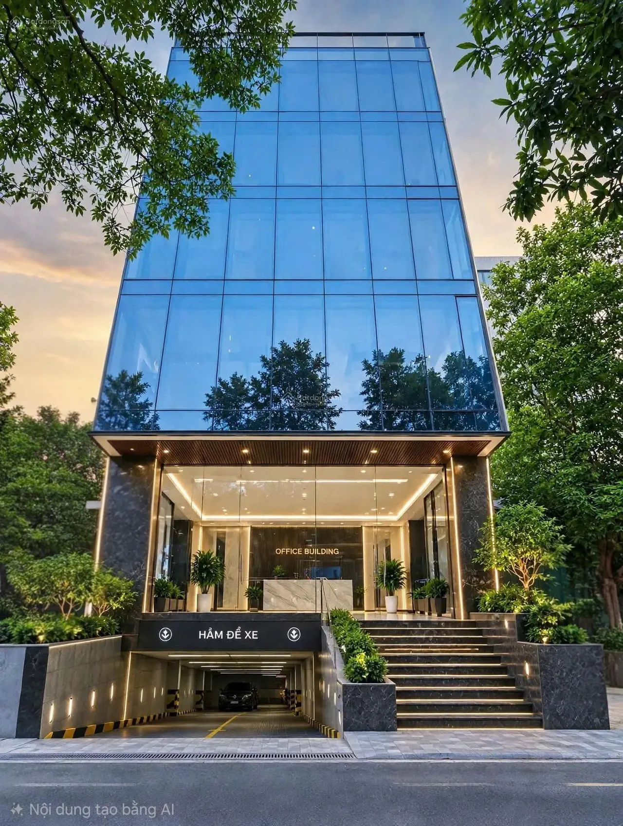 Cho thuê tòa nhà văn phòng Trần Thái Tông 180m x 5 tầng - Mặt tiền 10m - 190Tr