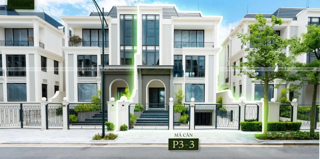 Bán căn BT song lập rộng 324m2 mặt tiền 12m phân khu P Ciputra, view nội khu & công viên 66,3ha