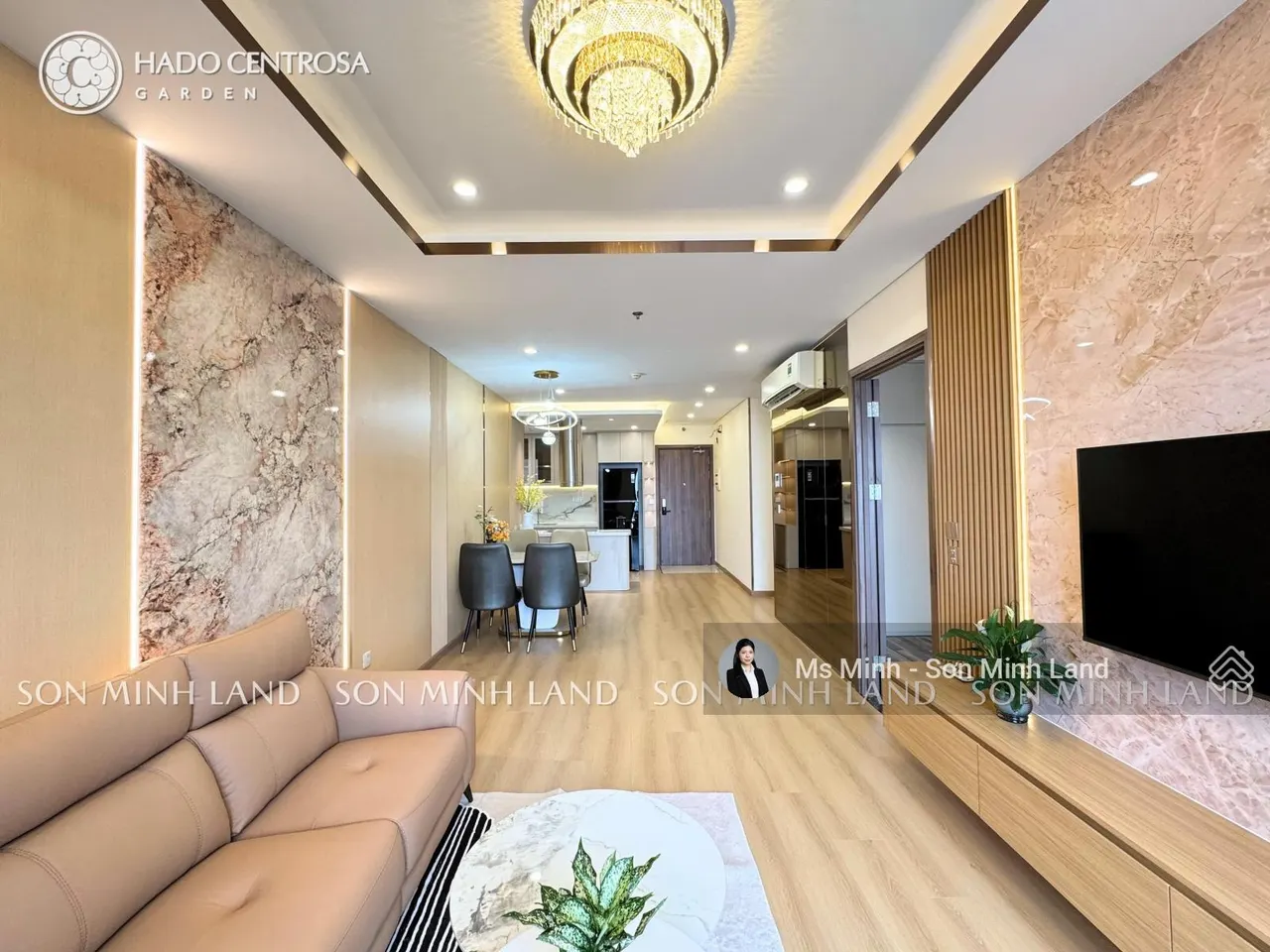 Cho thuê căn 2PN 78,7m2 nhà mới đẹp - view thoáng mát mẻ tại HaDo Centrosa Garden. Sơn Minh Land