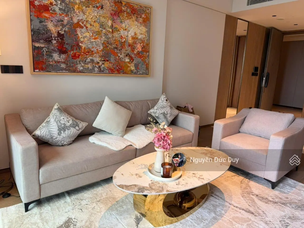 Đức Duy Grand Marina cho thuê căn 1PN 63m² full nội thất trực diện pháo hoa tòa Sea - JW Marriott