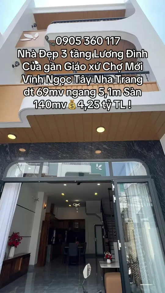 Bán nhà riêng Lương Đình Của, Vĩnh Ngọc Tây Nha Trang, tỉnh Khánh Hòa giá 4,25 tỷ