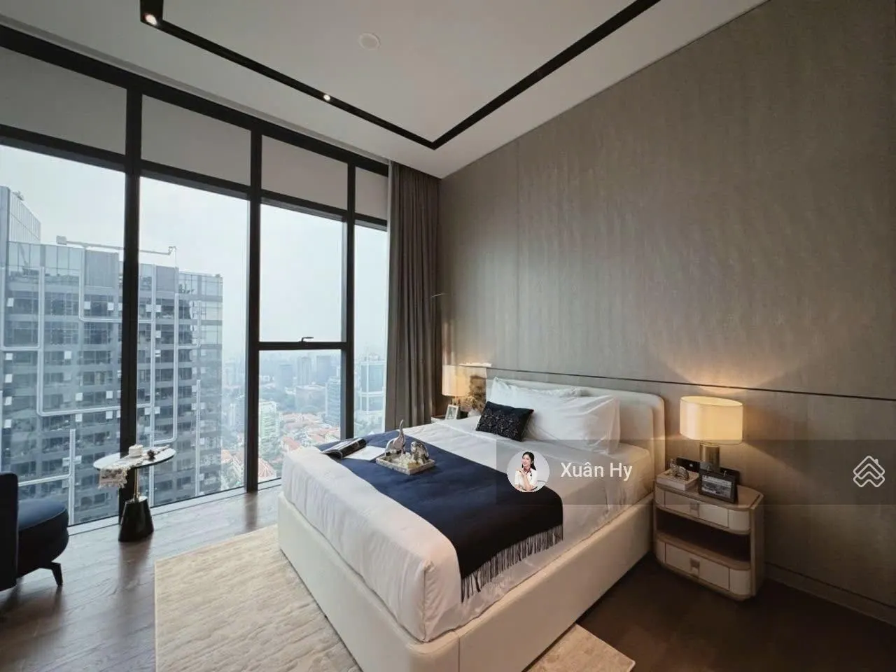 Trần cao 4m1 - căn góc - cho thuê 3PN 3WC Grand Marina Saigon view Cầu Ba Son, Thảo Cầm Viên