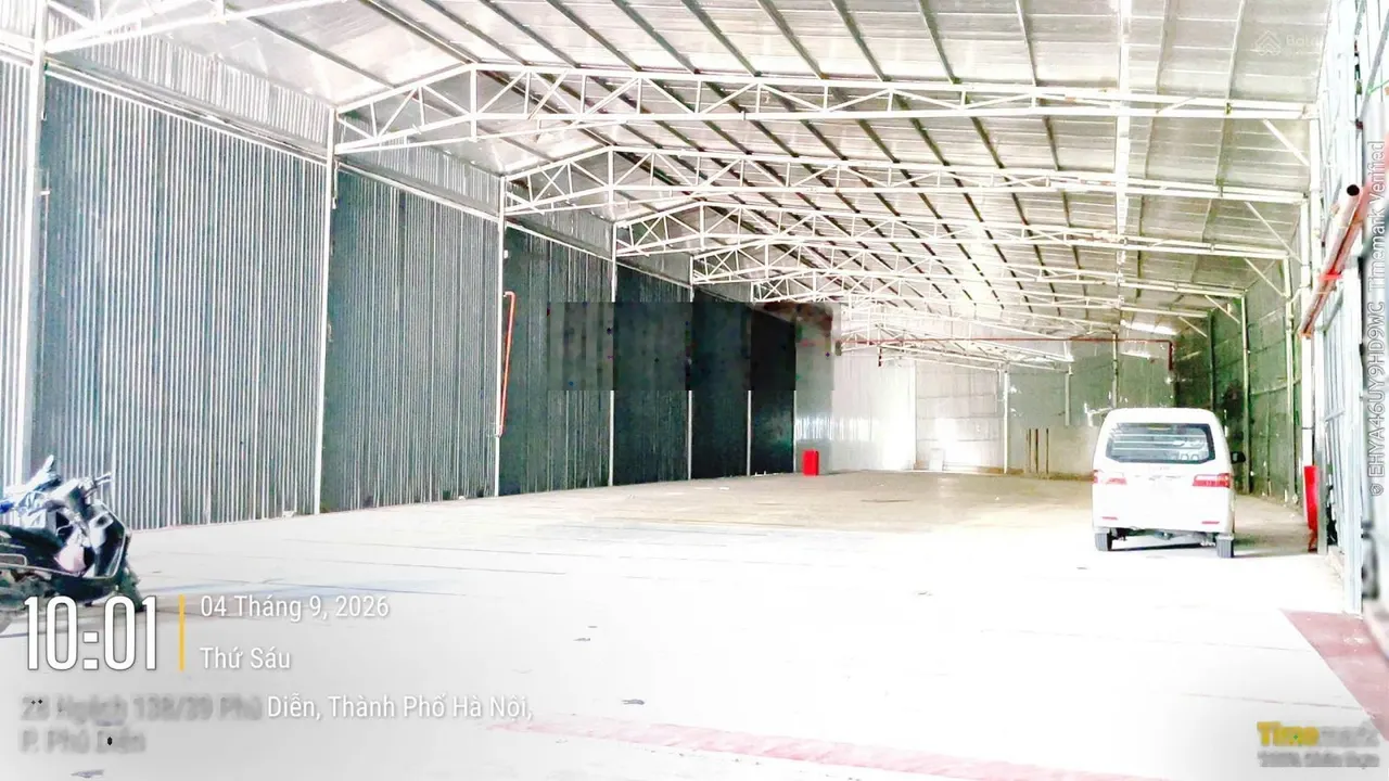 Cho thuê kho xưởng 900m2 có PCCC Cầu Diễn, Bắc Từ Liêm, Hà Nội