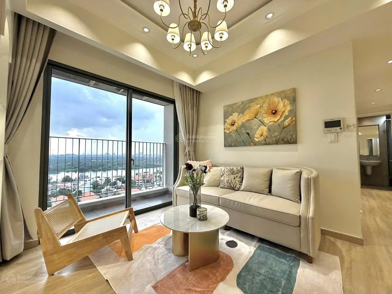 Cho thuê ngắn hạn Masteri Thảo Điền theo từng tháng, DT: 100m2, 3 phòng ngủ, giá: 35 triệu/tháng