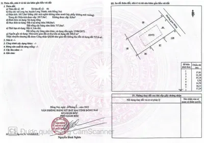 Bán đất 1017m² ngang 20,5m giá 9.5 tỷ Xã Long Thành