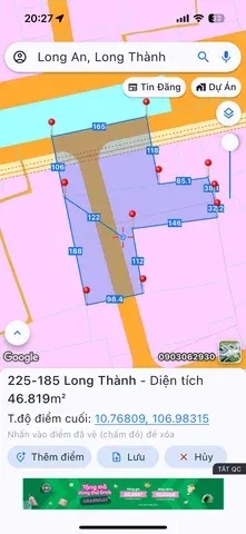 Bán đất 47000m² ngang 165m giá 118 tỷ tại Xã Long Thành