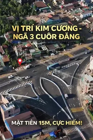 Bán nhà 2 tầng 593.5m²(full thổ cư 400m²) ngang 15m - Ngã 3 đường tránh Đông Xã Cuôr Đăng giá 16 tỷ