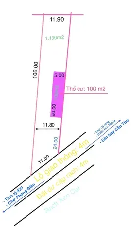 Bán Hơn 2.200 m2 (200 m2 thổ cư) - mặt tiền 31m.