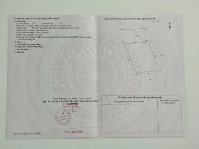 Bán nhà 253.7m² có sẵn 75.7m² thổ cư ngang 7.5m giá 975 triệu tại Đường Nhựa Xã Long Hồ