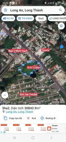 32.000M2 có đất TMDV mặt tiền QL 51 đối diện toyota long thành. ngay an thuận